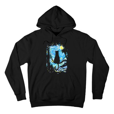 Starry Night Cat Van Gogh Cat Hoodie