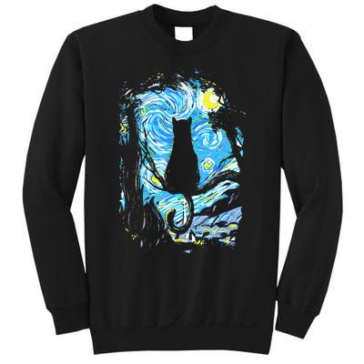 Starry Night Cat Van Gogh Cat Sweatshirt