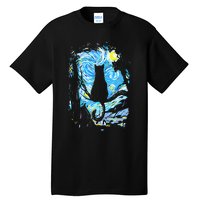 Starry Night Cat Van Gogh Cat Tall T-Shirt