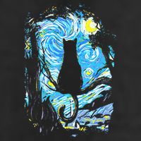 Starry Night Cat Van Gogh Cat 11oz C Handle Ceramic Mug