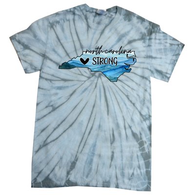 Support North Carolina Stay Western Strong Nc State Tie-Dye T-Shirt