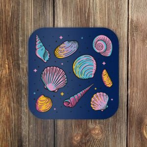 Seashells Nature Colorful Coaster