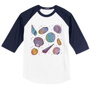 Seashells Nature Colorful Baseball Sleeve Shirt