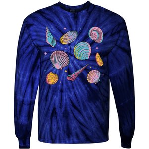 Seashells Nature Colorful Tie-Dye Long Sleeve Shirt