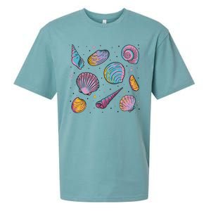 Seashells Nature Colorful Sueded Cloud Jersey T-Shirt