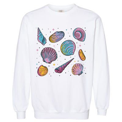 Seashells Nature Colorful Garment-Dyed Sweatshirt