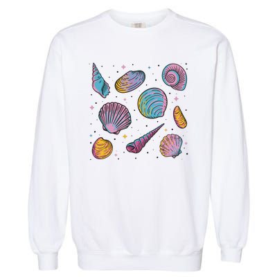 Seashells Nature Colorful Garment-Dyed Sweatshirt