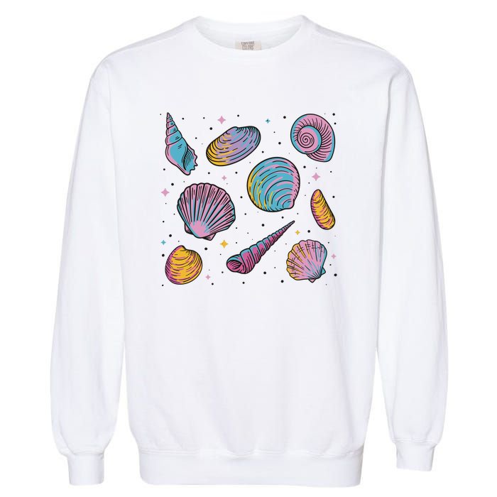 Seashells Nature Colorful Garment-Dyed Sweatshirt