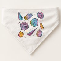 Seashells Nature Colorful USA-Made Doggie Bandana