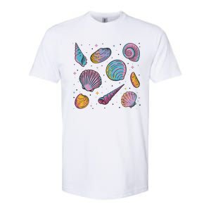 Seashells Nature Colorful Softstyle CVC T-Shirt