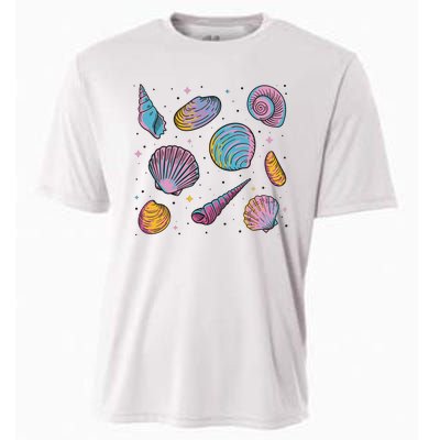 Seashells Nature Colorful Cooling Performance Crew T-Shirt