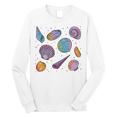 Seashells Nature Colorful Long Sleeve Shirt