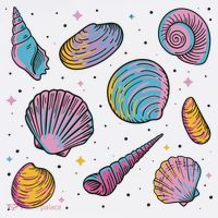 Seashells Nature Colorful T-Shirt