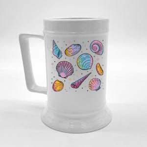 Seashells Nature Colorful Beer Stein