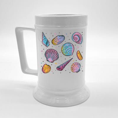 Seashells Nature Colorful Beer Stein