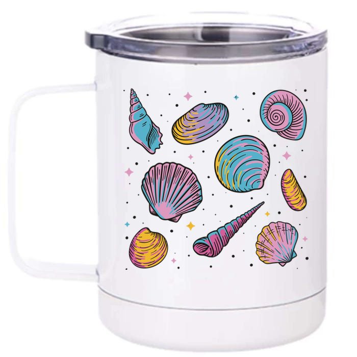 Seashells Nature Colorful 12 oz Stainless Steel Tumbler Cup