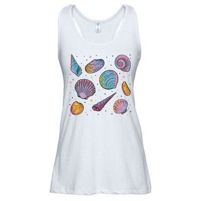 Seashells Nature Colorful Ladies Essential Flowy Tank