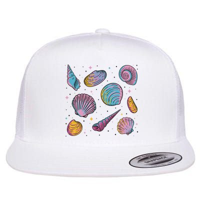 Seashells Nature Colorful Flatbill Hat