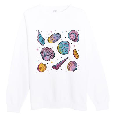 Seashells Nature Colorful Premium Crewneck Sweatshirt