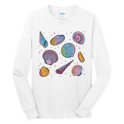 Seashells Nature Colorful Tall Long Sleeve T-Shirt