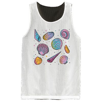 Seashells Nature Colorful Mesh Reversible Basketball Jersey Tank