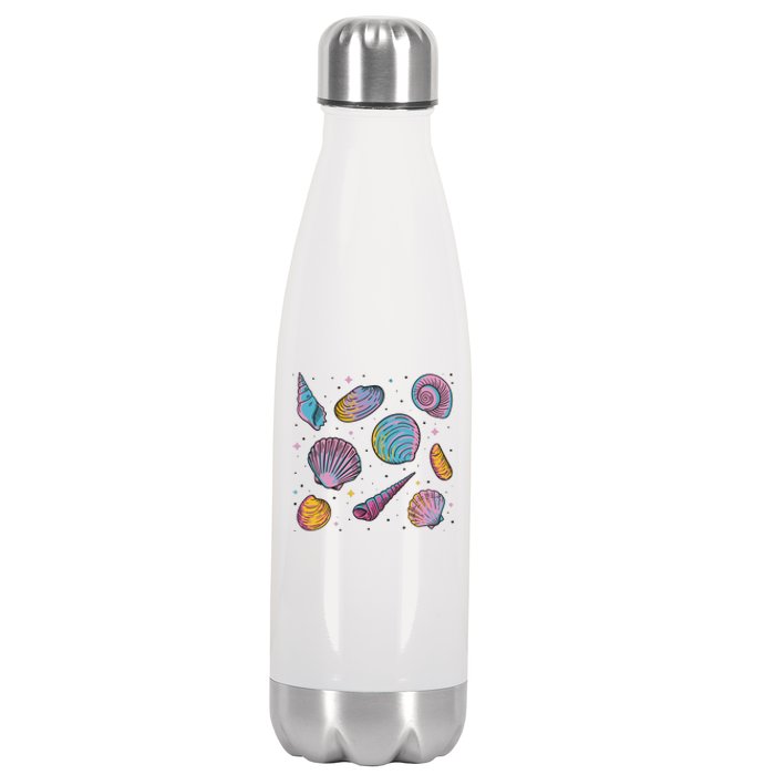 Seashells Nature Colorful Stainless Steel Insulated Water Bottle