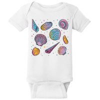 Seashells Nature Colorful Baby Bodysuit