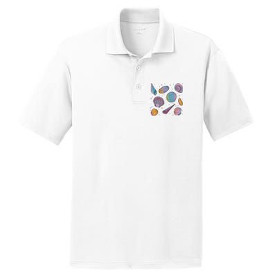 Seashells Nature Colorful PosiCharge RacerMesh Polo