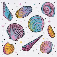 Seashells Nature Colorful Trucker Hat