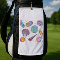 Seashells Nature Colorful Golf Towel