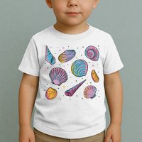 Seashells Nature Colorful Toddler T-Shirt