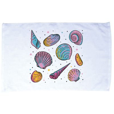 Seashells Nature Colorful Microfiber Hand Towel