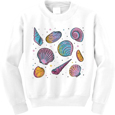 Seashells Nature Colorful Kids Sweatshirt