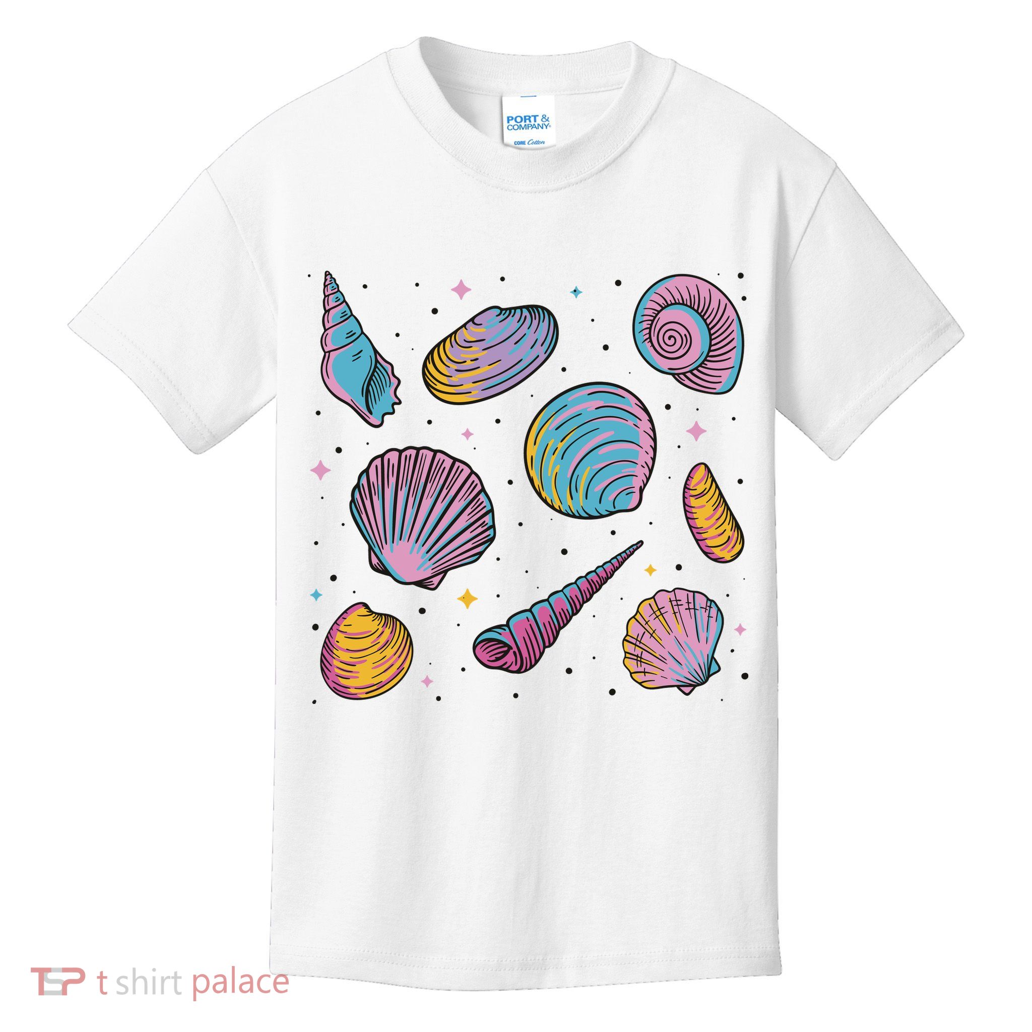 Seashells Nature Colorful Kids T-Shirt