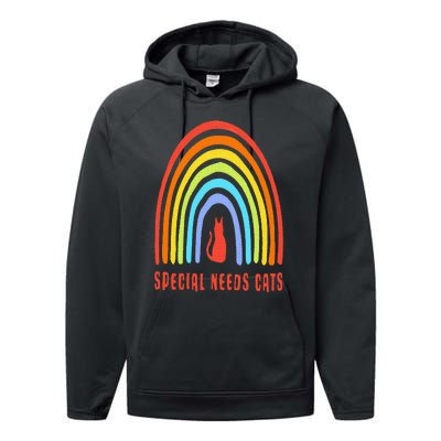 Special Needs Cats Rainbow Funny Performance Fleece Hoodie