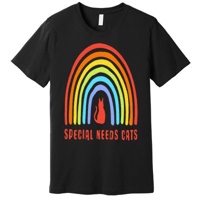 Special Needs Cats Rainbow Funny Premium T-Shirt