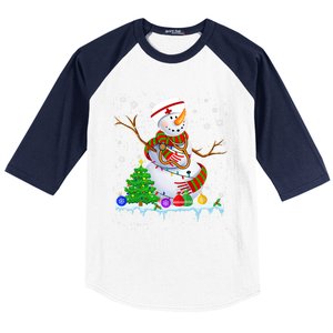 Snow Nurse Christmas Lights Xmas Tree Snow Nurse Funny Gift Baseball Sleeve Shirt