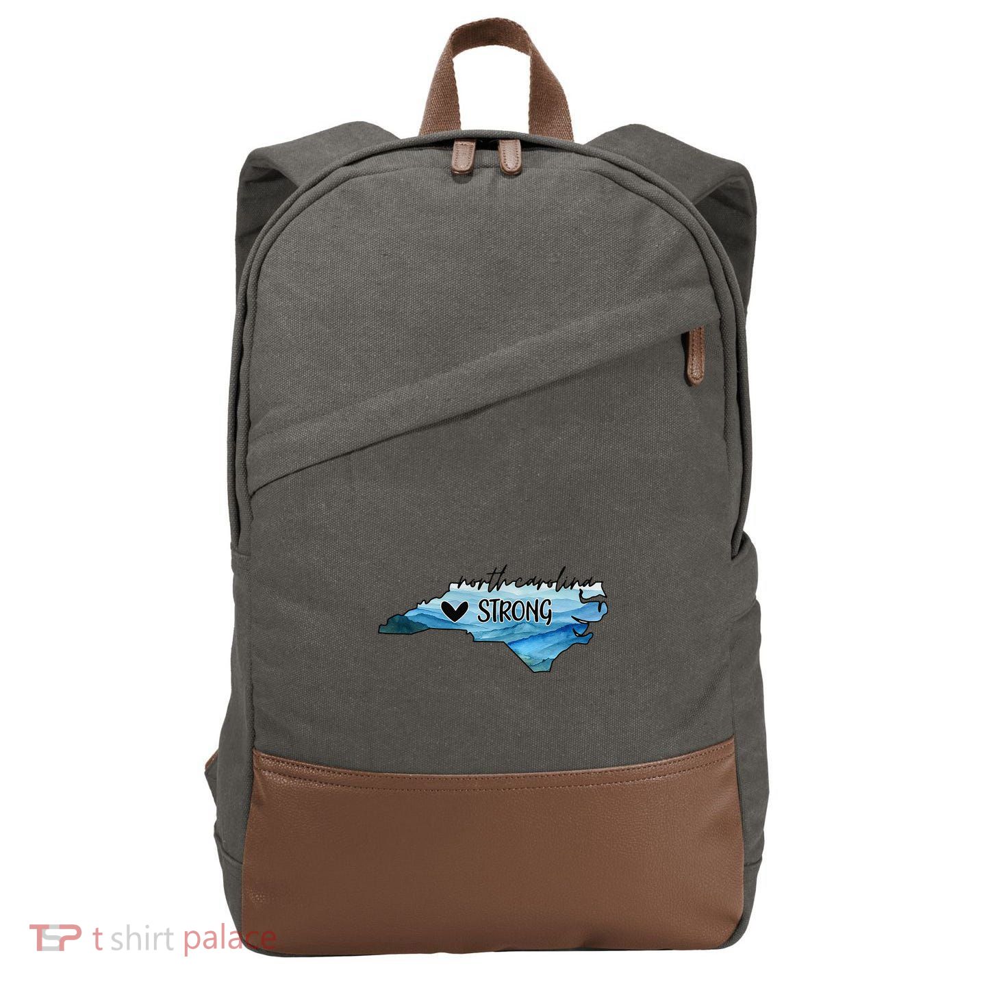 Support North Carolina Stay Western Strong Nc State Gift Cotton Canvas Backpack