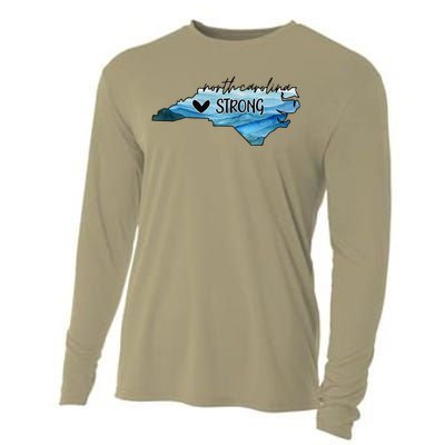 Support North Carolina Stay Western Strong Nc State Gift Cooling Performance Long Sleeve Crew