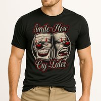 Smile Now Cry Later Drama Masks Cooling Performance Crew T-Shirt