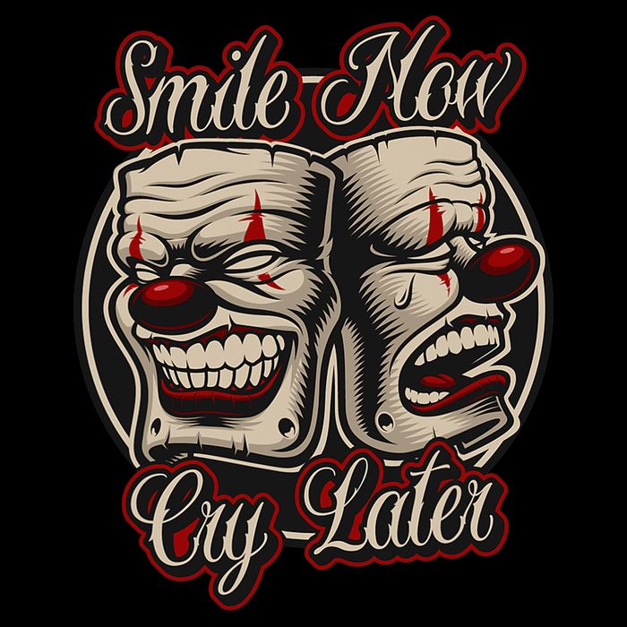 Smile Now Cry Later Drama Masks Cooling Performance Crew T-Shirt