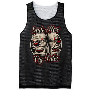 Smile Now Cry Later Drama Masks Mesh Reversible Basketball Jersey Tank