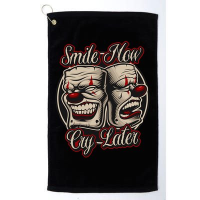 Smile Now Cry Later Drama Masks Golf Towel