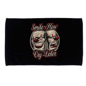 Smile Now Cry Later Drama Masks Microfiber Hand Towel