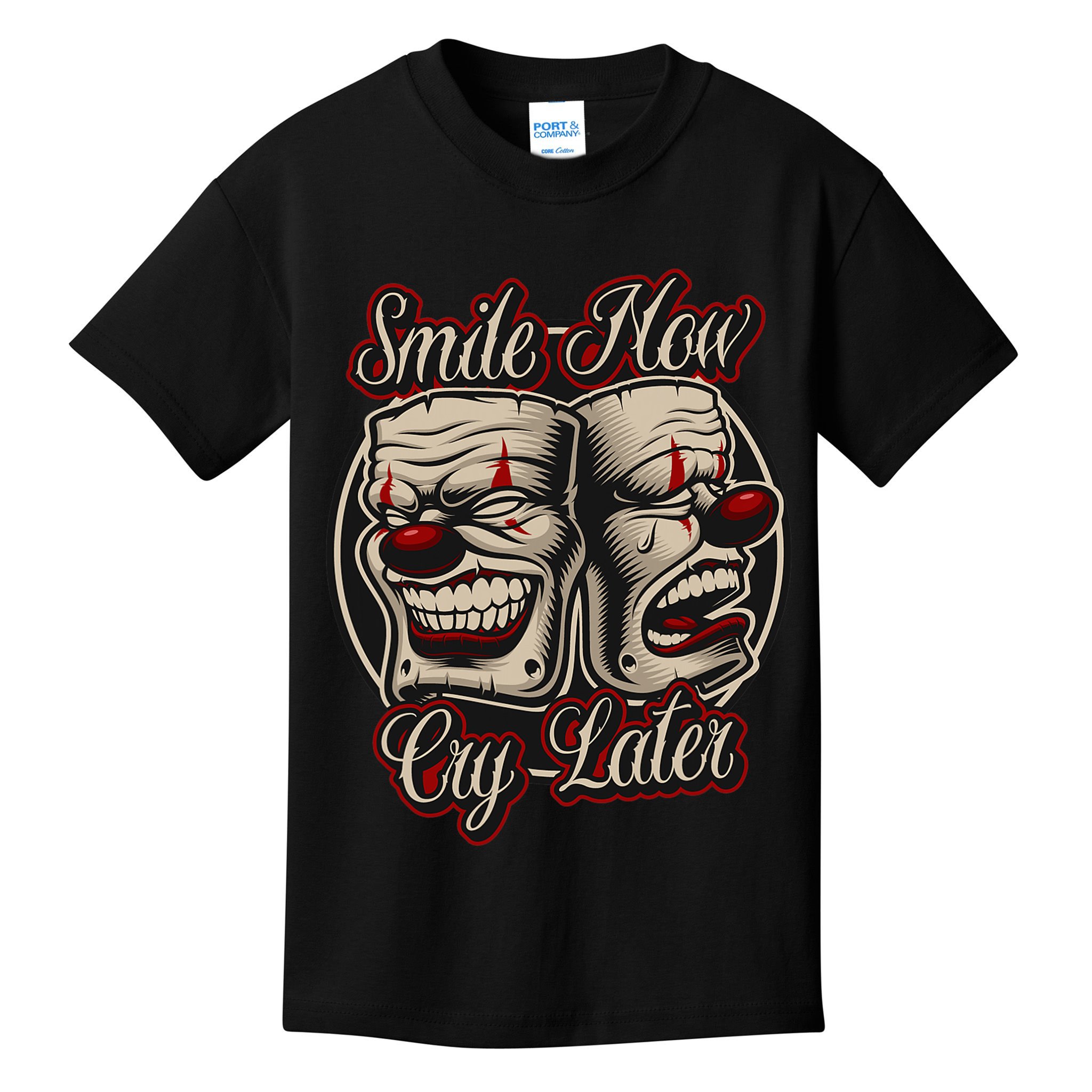 Smile Now Cry Later Drama Masks Kids T-Shirt