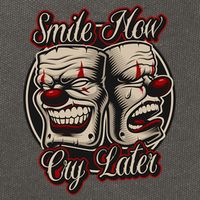Smile Now Cry Later Drama Masks Cotton Canvas Backpack