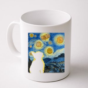 Starry Night Cat Van Gogh Sky Painting Art Funny Cat Lover Coffee Mug