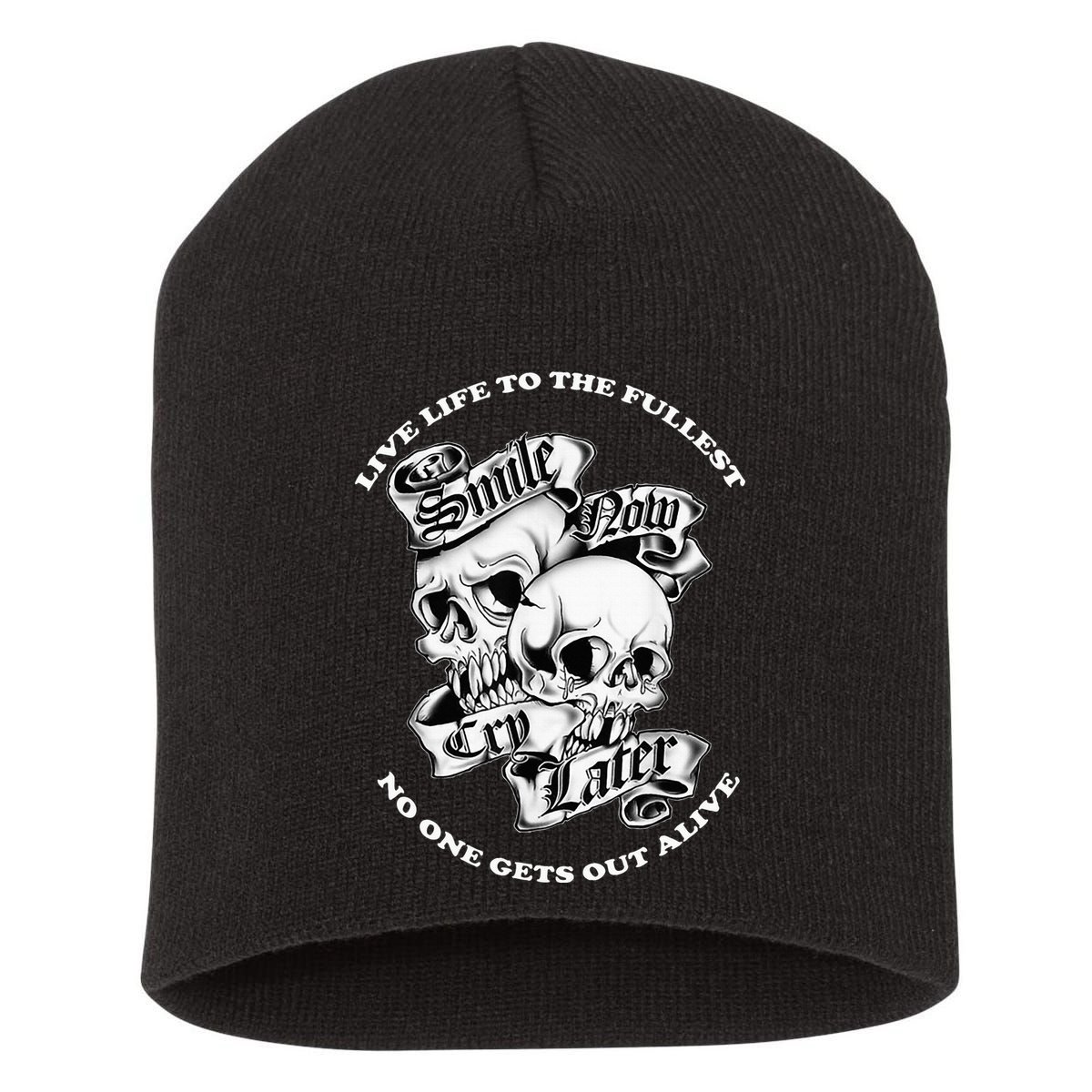 Smile Now Cry Later Short Acrylic Beanie