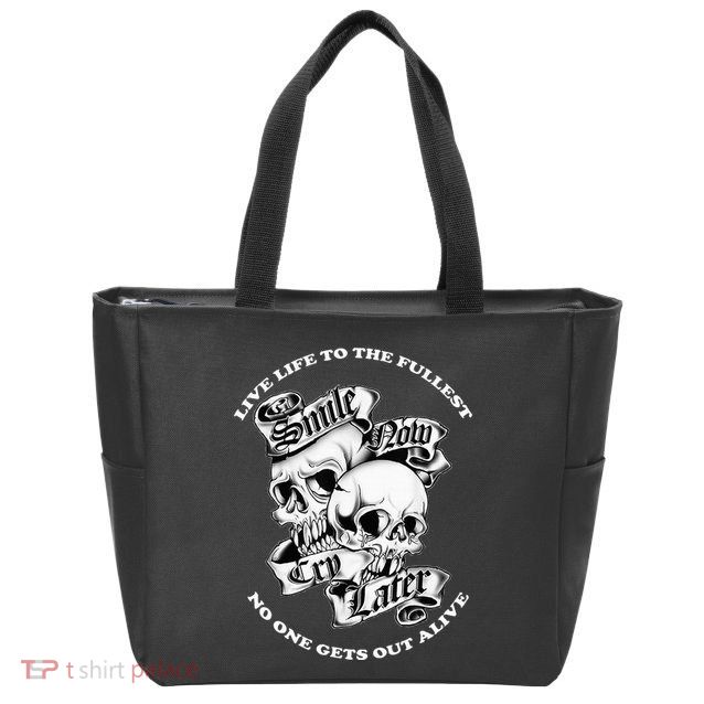 Smile Now Cry Later Zip Tote Bag