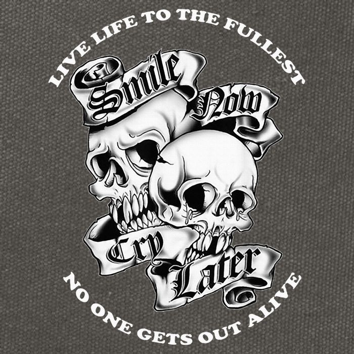 Smile Now Cry Later Cotton Canvas Backpack